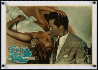 1h0774 DOWN TO EARTH linen Italian 13x19 pbusta 1949 best c/u of Rita Hayworth & Larry Parks, rare!
