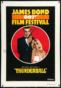 1h1146 JAMES BOND 007 FILM FESTIVAL linen style B 1sh 1975 Sean Connery w/sexy girl, Thunderball!