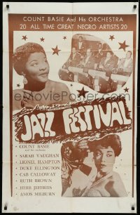 1h0272 JAZZ FESTIVAL 1sh 1955 Count Basie, Sarah Vaughan, Cab Calloway & great Negro artists, rare!