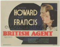 1h0298 BRITISH AGENT TC 1934 beautiful Kay Francis & Leslie Howard, Michael Curtiz, ultra rare!