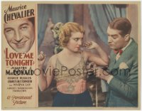 1h0326 LOVE ME TONIGHT LC 1932 Mamoulian, Maurice Chevalier measures Jeanette MacDonald, ultra rare!