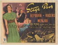 1h0312 STAGE DOOR TC 1937 Katharine Hepburn AND Ginger Rogers, Adolphe Menjou, very rare!