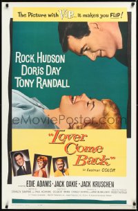 1h0413 LOVER COME BACK 1sh 1962 Rock Hudson, Doris Day, Tony Randall, Edie Adams, Jack Kruschen!
