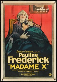 1h1192 MADAME X linen 1sh 1920 Pauline Frederick, from Alexandre Bisson's classic play, ultra rare!