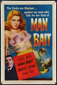 1h1195 MAN BAIT linen 1sh 1952 best image of sexiest bad girl Diana Dors in her underwear!