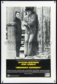 1h1214 MIDNIGHT COWBOY linen 1sh 1969 Dustin Hoffman, Jon Voight, John Schlesinger classic, X-rated!