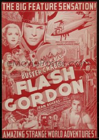 1h0201 FLASH GORDON pressbook 1936 Buster Crabbe & Jean Rogers classic, feature version, ultra rare!