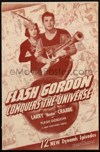 1h0202 FLASH GORDON CONQUERS THE UNIVERSE pressbook 1940 Buster Crabbe & Carol Hughes, serial, rare!
