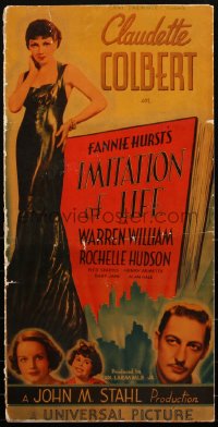 1h0208 IMITATION OF LIFE pressbook 1934 Claudette Colbert, Warren William, Fannie Hurst, ultra rare!