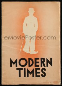 1h0228 MODERN TIMES English pressbook 1936 Charlie Chaplin, many great poster images, ultra rare!