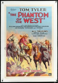 1h1272 PHANTOM OF THE WEST linen chapter 1 1sh 1931 Tyler all-talking serial, The Ghost Riders, rare!