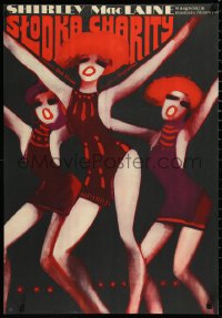 1h0617 SWEET CHARITY Polish 22x32 1970 Bob Fosse, Shirley MacLaine, different art by Wiktor Gorka!