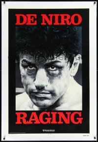 1h1286 RAGING BULL linen teaser 1sh 1980 Martin Scorsese, classic Kunio Hagio art of Robert De Niro!