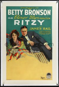 1h1306 RITZY linen style B 1sh 1927 American heiress Betty Bronson wants rich European husband, rare!