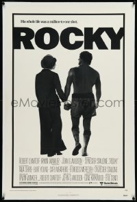1h1309 ROCKY linen NSS style 1sh 1976 boxer Sylvester Stallone, John G. Avildsen boxing classic!