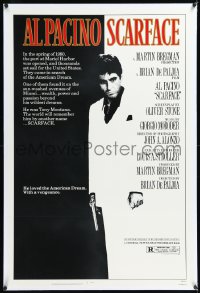 1h1323 SCARFACE linen 1sh 1983 Al Pacino as Tony Montana, Brian De Palma, Oliver Stone!