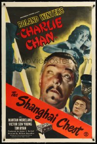 1h1333 SHANGHAI CHEST linen 1sh 1948 c/u of Roland Winters as Charlie Chan, Mantan Moreland, Sen Yung