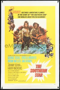 1h1353 SOUTHERN STAR linen 1sh 1969 Ursula Andress, George Segal & Orson Welles in Africa!