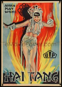 1h0628 HAI-TANG Spanish 1930 full-length art of sexy Anna May Wong in The Flame of Love, ultra rare!