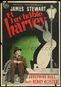 1h0629 HARVEY Spanish 1952 MCP art of Stewart and 6 foot imaginary rabbit, different & ultra rare!