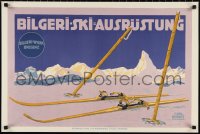 1h0579 BILGERI SKI AUSRUSTUNG 20x30 German advertising poster 1910s Carl Kunst art of skis & poles!