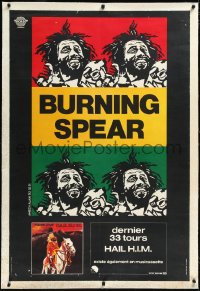 1h0044 BURNING SPEAR linen 31x46 French music poster 1980 for the Hail H.I.M. tour, reggae music!