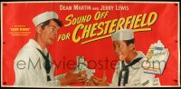 1h0018 CHESTERFIELD 30x62 advertising poster 1952 sailors Dean Martin & Jerry Lewis sell cigarettes!