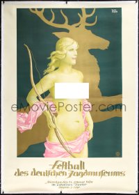 1h0040 FESTBALL DES DEUTSCHEN JAGDMUSEUMS linen 47x68 German festival poster 1939 Klein art, rare!