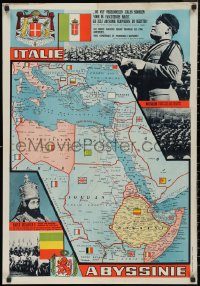 1h0596 ITALIE ABYSSINIA 23x33 Dutch special poster 1940s dictator Benito Mussolini shown, very rare!