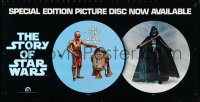1h0536 STORY OF STAR WARS 18x36 special poster 1978 special edition picture disc, black background!