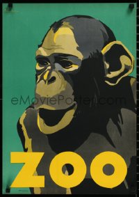 1h0555 ZOO BERLIN 17x24 German special poster 1930s wonderful close up art of ape by Osten-Sacken!
