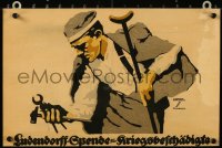 1h0575 LUDENDORFF-SPENDE FUR KRIEGSBESCHADIGTE 11x17 German WWI war poster 1918 Hohlwein art, rare!