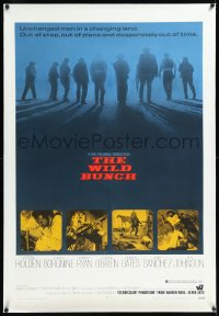 1h1437 WILD BUNCH linen 1sh 1969 Sam Peckinpah cowboy classic, William Holden & Ernest Borgnine