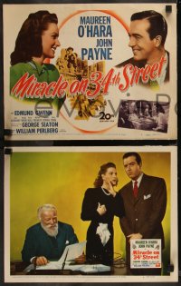 1h0293 MIRACLE ON 34th STREET 8 LCs 1947 Payne, Gwenn, O'Hara, Natalie Wood, very rare complete set!