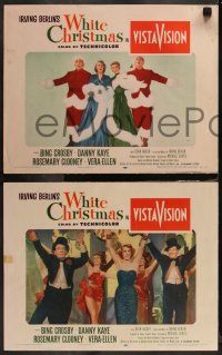 1h0294 WHITE CHRISTMAS 8 LCs 1954 Bing Crosby, Danny Kaye, Clooney, Vera-Ellen, rare complete set!