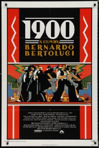1j1792 1900 1sh 1977 directed by Bernardo Bertolucci, Robert De Niro, cool Doug Johnson art!