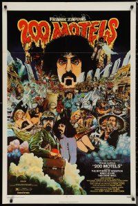1j1793 200 MOTELS 1sh 1971 directed by Frank Zappa, rock 'n' roll, wild McMacken artwork!