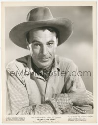 1j1419 ALONG CAME JONES 8x10.25 still 1945 head & shoulders portrait of Gary Cooper in cowboy hat!