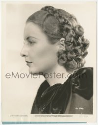 1j1425 BARBARA STANWYCK 8x10.25 still 1934 profile showing the halo braid used in Concealment!