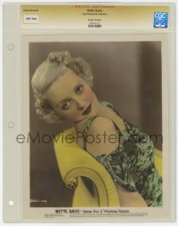 1j1593 BETTE DAVIS slabbed color 8x10 still 1930s close up image of the legendary actress!