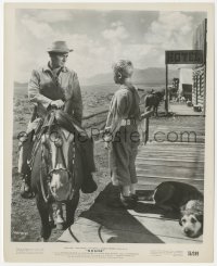 1j1547 SHANE 8.25x10 still 1953 Alan Ladd on horse saying goodbye to Brandon De Wilde!