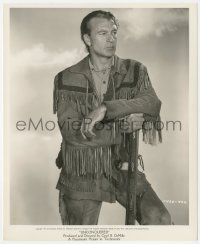 1j1572 UNCONQUERED 8x10 key book still 1947 close up of Gary Cooper in buckskin standing with rifle!
