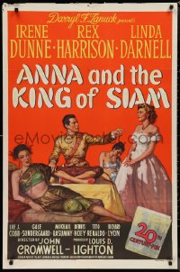 1j1811 ANNA & THE KING OF SIAM 1sh 1946 Tepper art of Irene Dunne, Rex Harrison & Linda Darnell