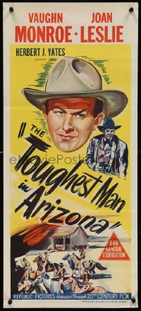 1j0862 TOUGHEST MAN IN ARIZONA Aust daybill 1952 Vaughn Monroe, Idol of Millions & Joan Leslie!