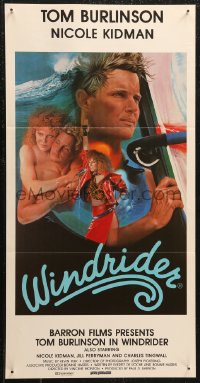 1j0867 WINDRIDER Aust daybill 1987 cool windsurfing art with young sexy Nicole Kidman by Clinton!