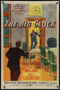 1j1835 BIG CLOCK 1sh 1948 Ray Milland in the strangest and most savage manhunt in history!