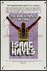 1j1840 BLACK MOSES OF SOUL 1sh 1973 Isaac Hayes, the superbad music event of a lifetime!