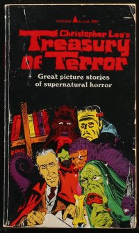 1j0452 TREASURY OF TERROR paperback book 1966 Dracula, great picture stories of supernatural horror!