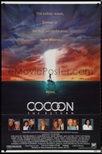 1j1872 COCOON THE RETURN 1sh 1985 Ron Howard sci-fi, great artwork by John Alvin!