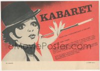 1j0279 CABARET Czech 8x12 1989 Liza Minnelli in Nazi Germany, directed by Bob Fosse, different!
